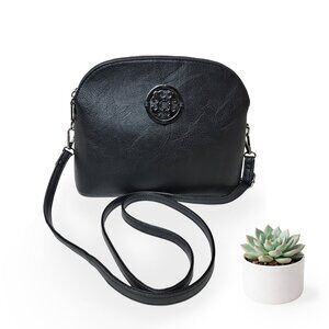 Sam & Hadley Black Double Zip Crossbody Bag